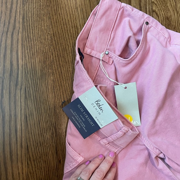 NWT Biden Denim Slim Straight 10 Regular posey pink - Picture 5 of 6